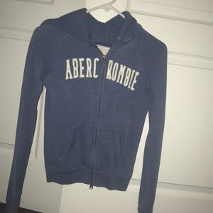 Blue Abercrombie zip up sweatshirt